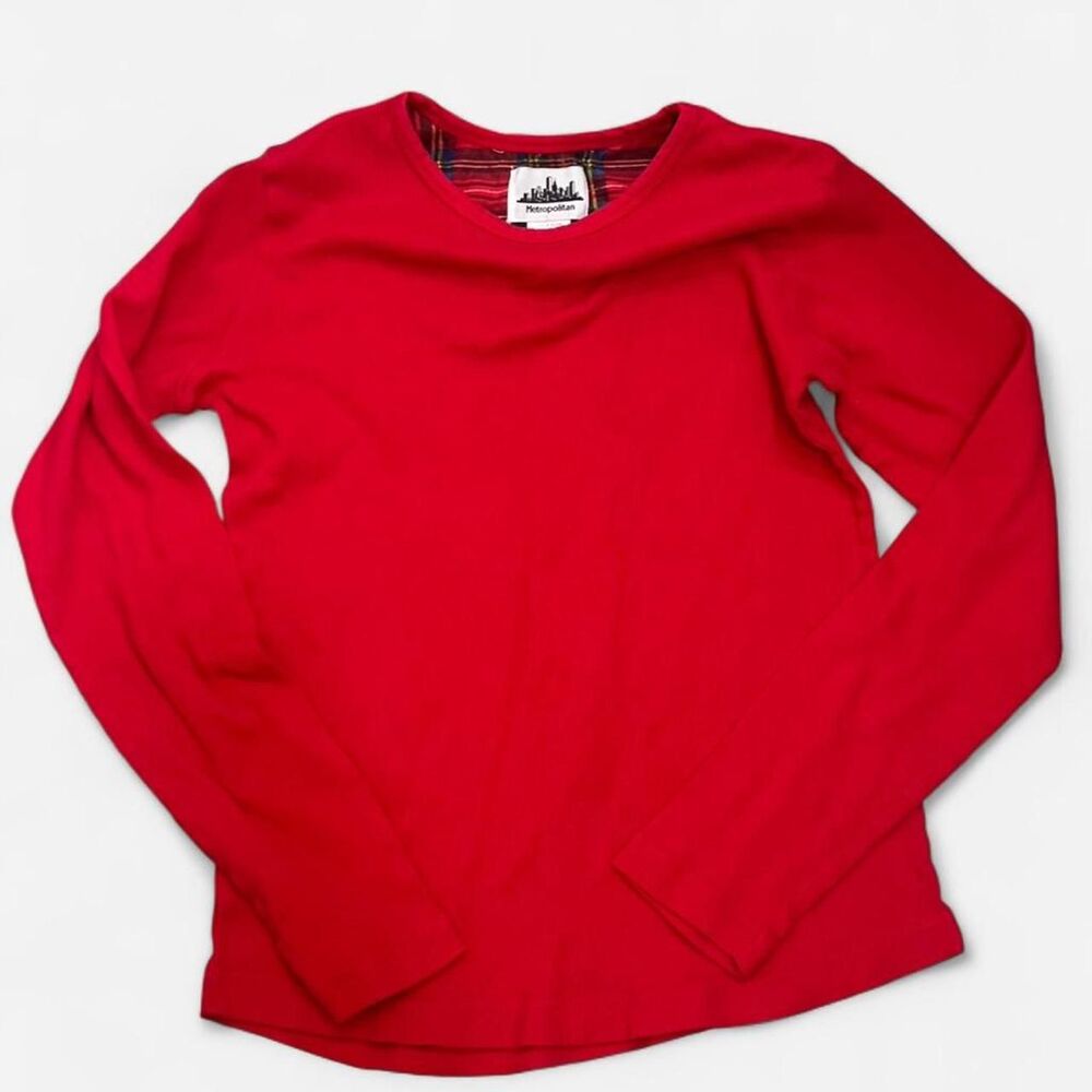VTG Metropolitan Red fitted long sleeve shirt size M